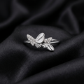 Silver Twin Butterfly Adjustable Ring