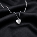 Silver Roselle Bloom Link Chain Pendant