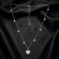 Silver Heart Charm Necklace
