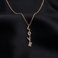 Rose Gold LOVE Pendant Necklace