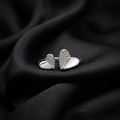 Silver Dual Heart Adjustable Ring
