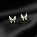 Golden Minimal Butterfly Stud Earrings