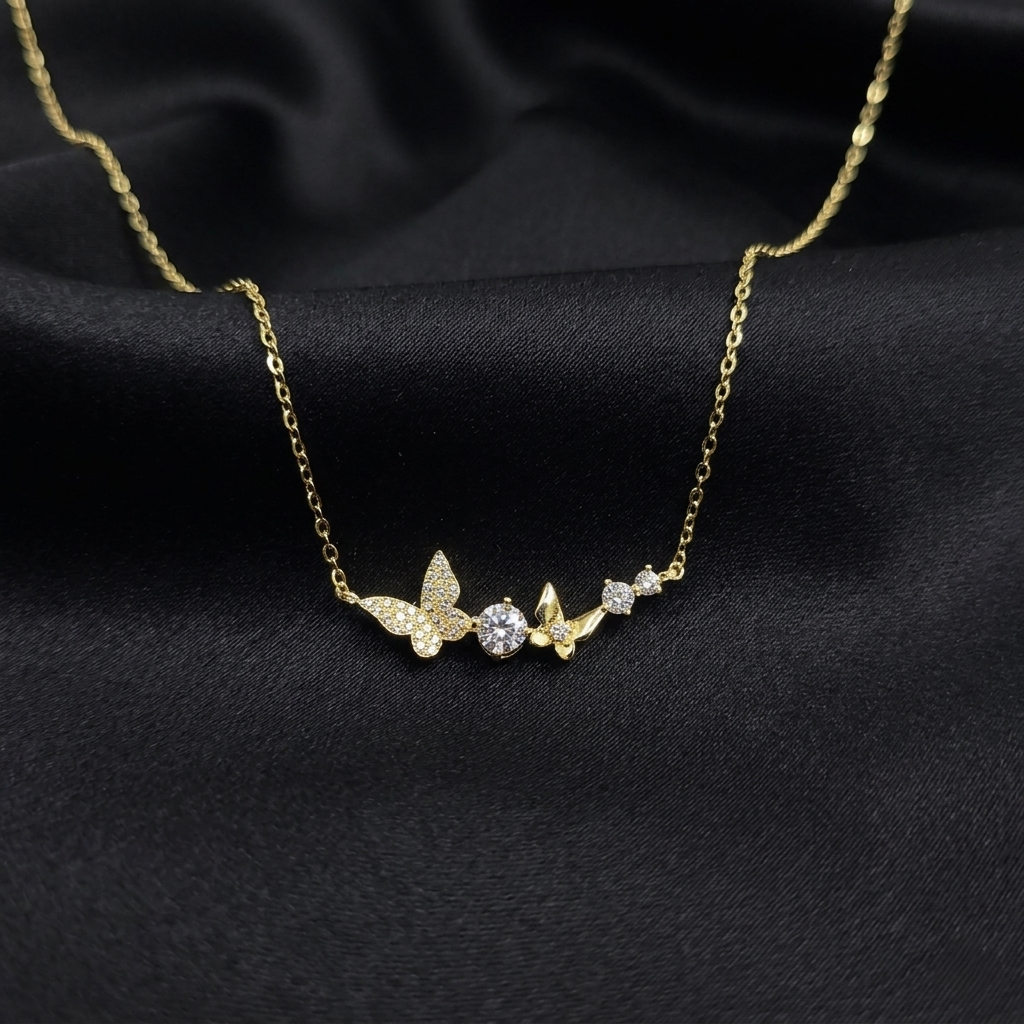 Gold Celestia Flutter Necklace