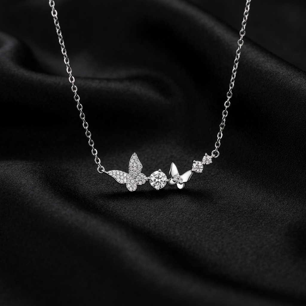 Silver Celestia Flutter Necklace