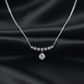 Silver Cascade Solitaire Necklace