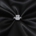 Silver Radiant Cut Statement Ring