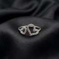 Silver Dual Heart Adjustable Ring