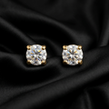 Rose Gold Celeste Solitaire Stud Earrings