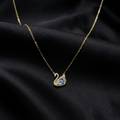 Gold Celestia Swan Pendant Necklace