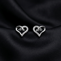 Silver Everlove Heart Stud Earrings