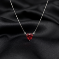 Ruby Heart Pendant Necklace