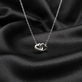 Silver Twin Heart Pendant Necklace
