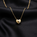 Gold Celestia Heart Pendant with Link Chain