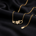 Gold Eternal Hearts Pendant Necklace