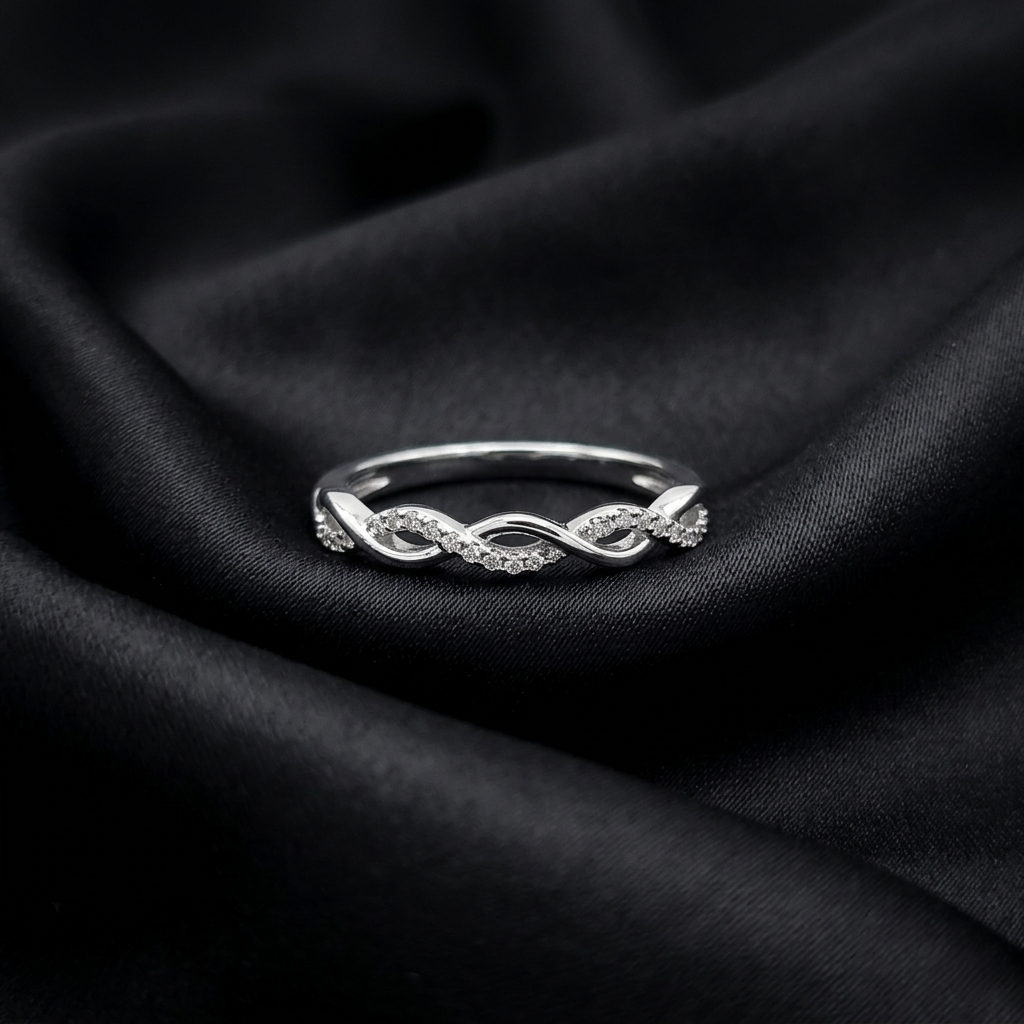 Silver Eternal Twist Adjustable Ring