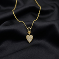 Gold Eternal Heart Link Chain Pendant