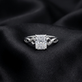 Silver Radiant Luxe Adjustable Solitaire Ring